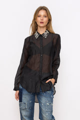 מכופתרת צווארון יהלומים