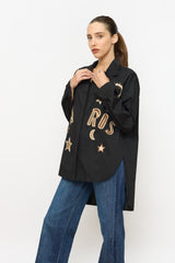 PARIS מכופתרת רקמה