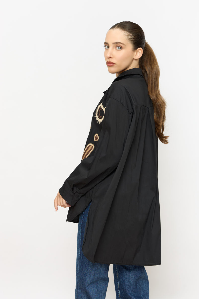 PARIS מכופתרת רקמה