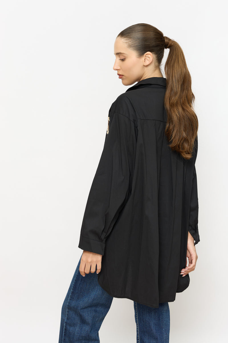 PARIS מכופתרת רקמה