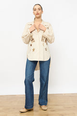 PARIS מכופתרת רקמה