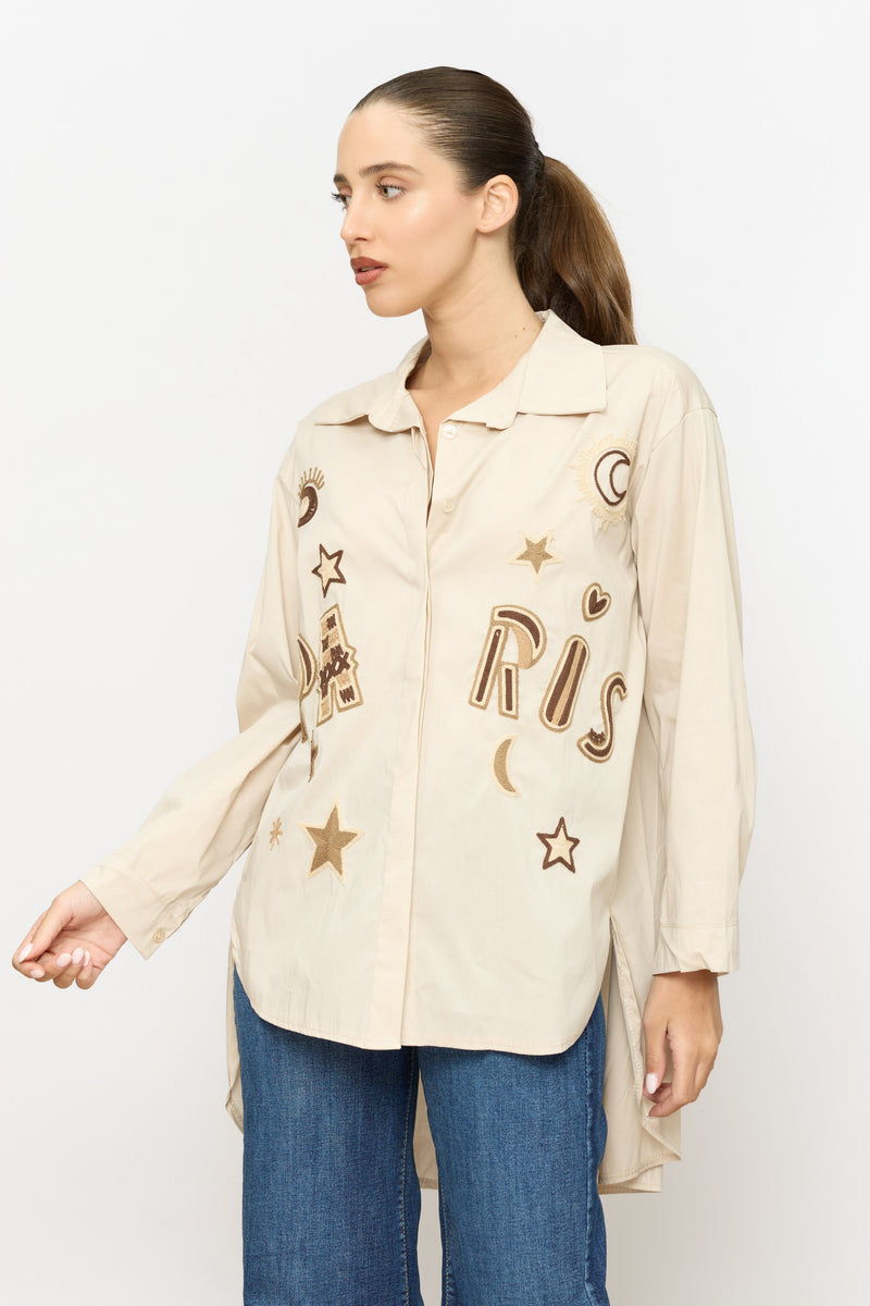 PARIS מכופתרת רקמה