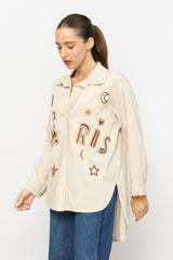 PARIS מכופתרת רקמה