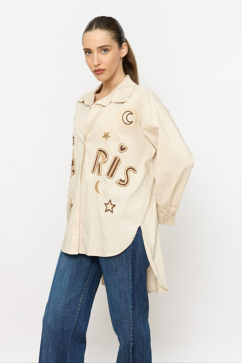 PARIS מכופתרת רקמה