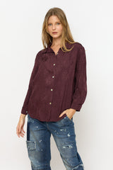 מכופתרת סאטן ברוקאד