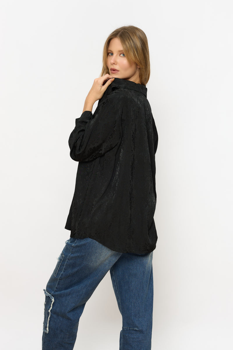 מכופתרת סאטן ברוקאד