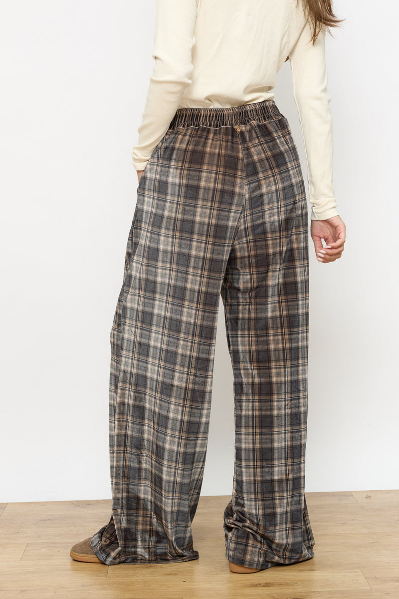 מכנס רחב קטיפה מודפס