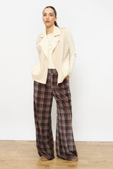 מכנס רחב קטיפה מודפס