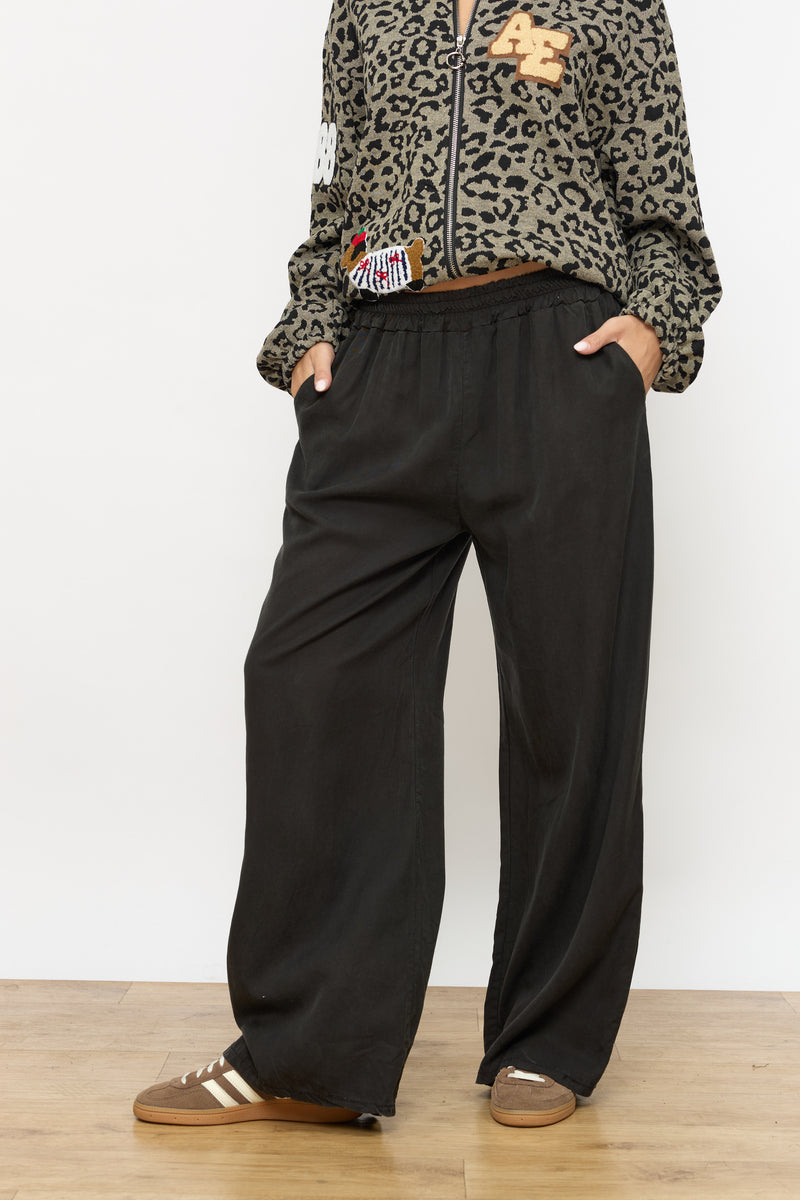 מכנס גומי כותנה רחב