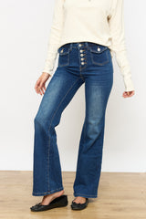 ג'ינס כיסים כפתורי כסף