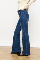 ג'ינס כיסים כפתורי כסף