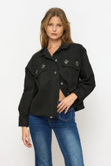 ג'קט כיס+יהלומים פרום