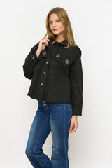 ג'קט כיס+יהלומים פרום