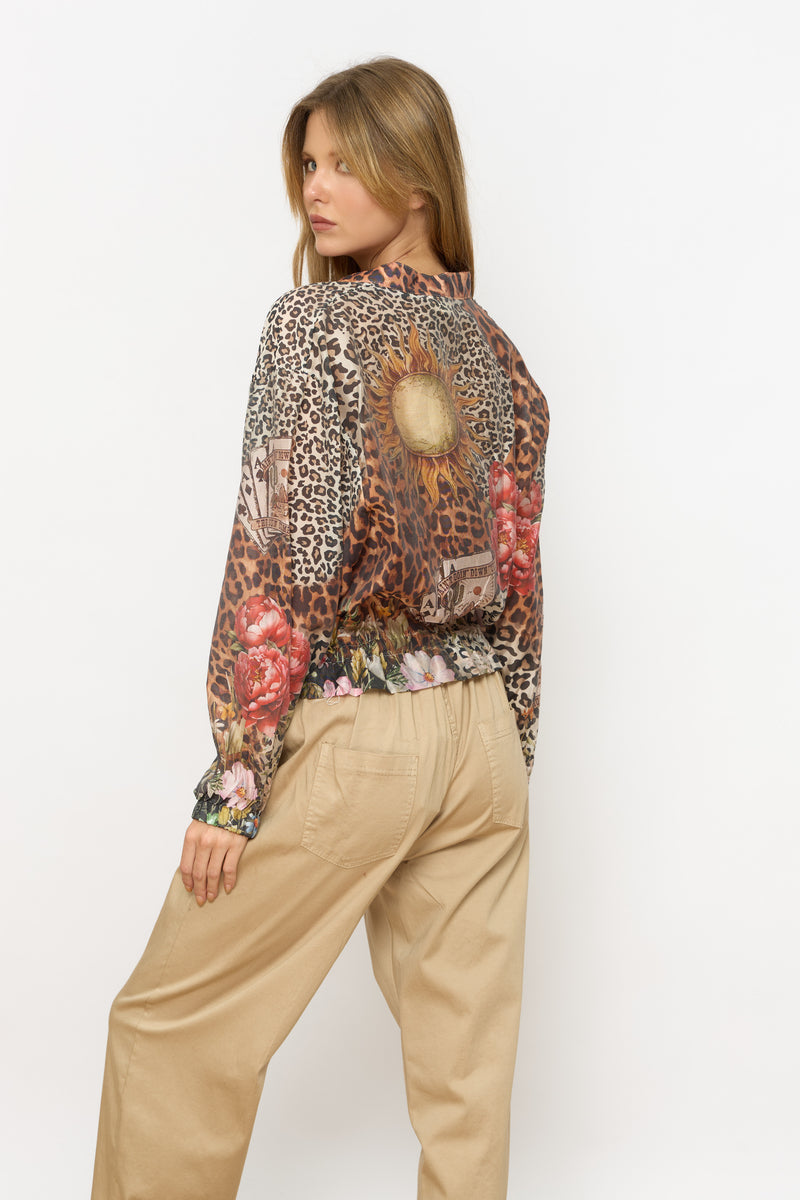 עליונית מודפסת רוכסן כיווץ