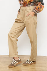 מכנס לולאות כפתור זהב