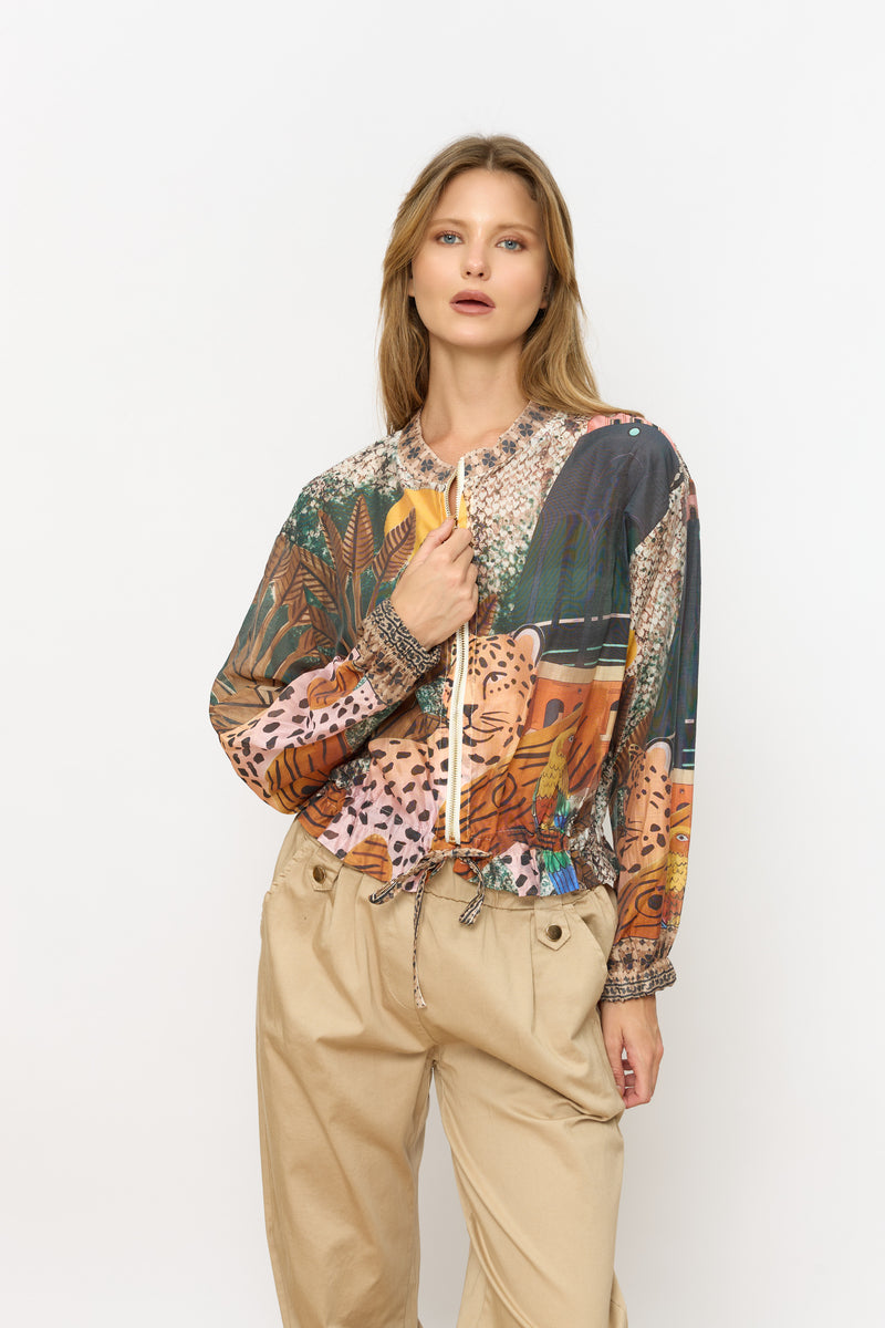 עליונית מודפסת רוכסן כיווץ