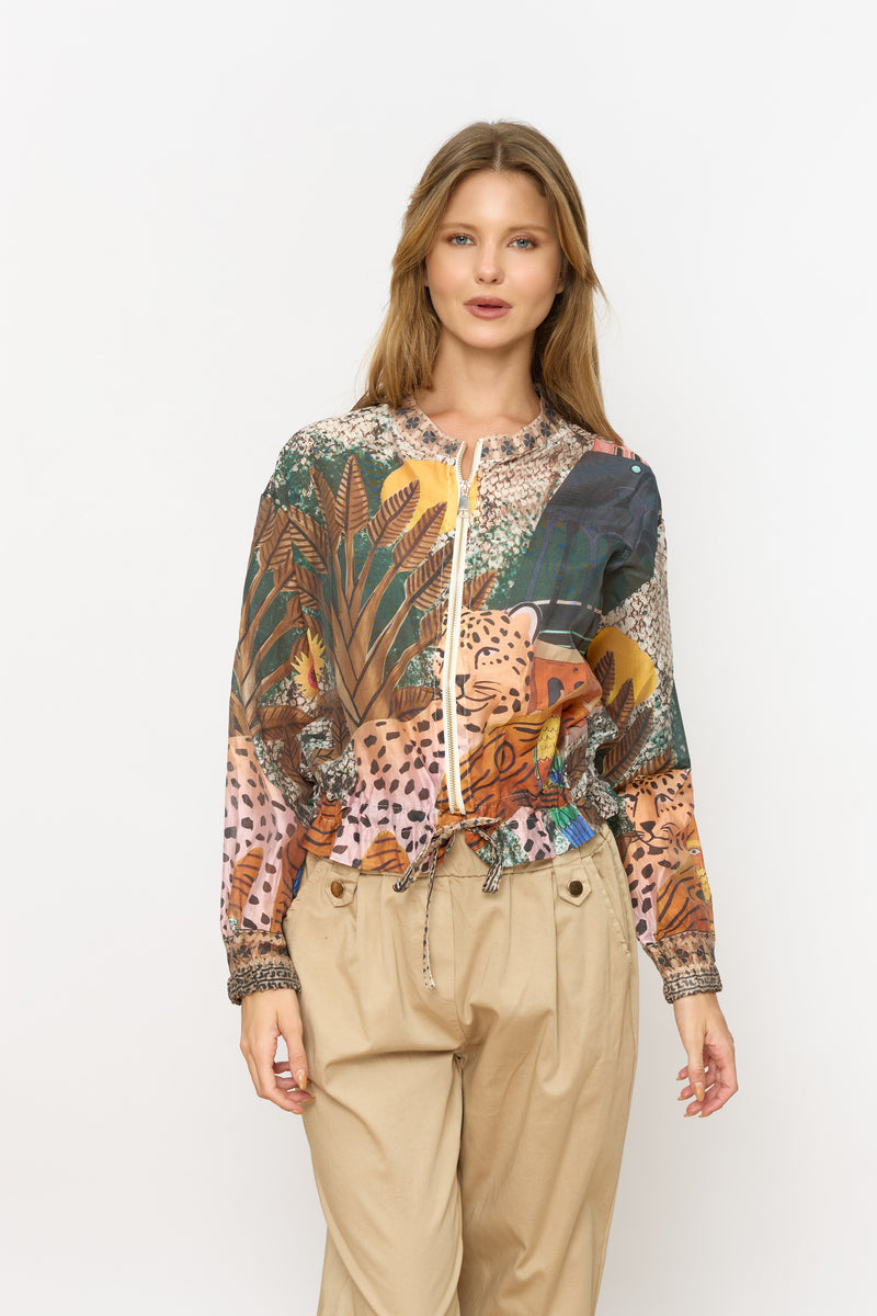 עליונית מודפסת רוכסן כיווץ