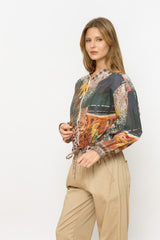 עליונית מודפסת רוכסן כיווץ