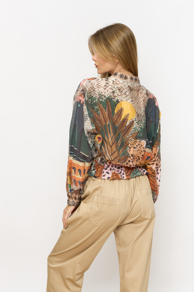 עליונית מודפסת רוכסן כיווץ