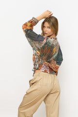 עליונית מודפסת רוכסן כיווץ