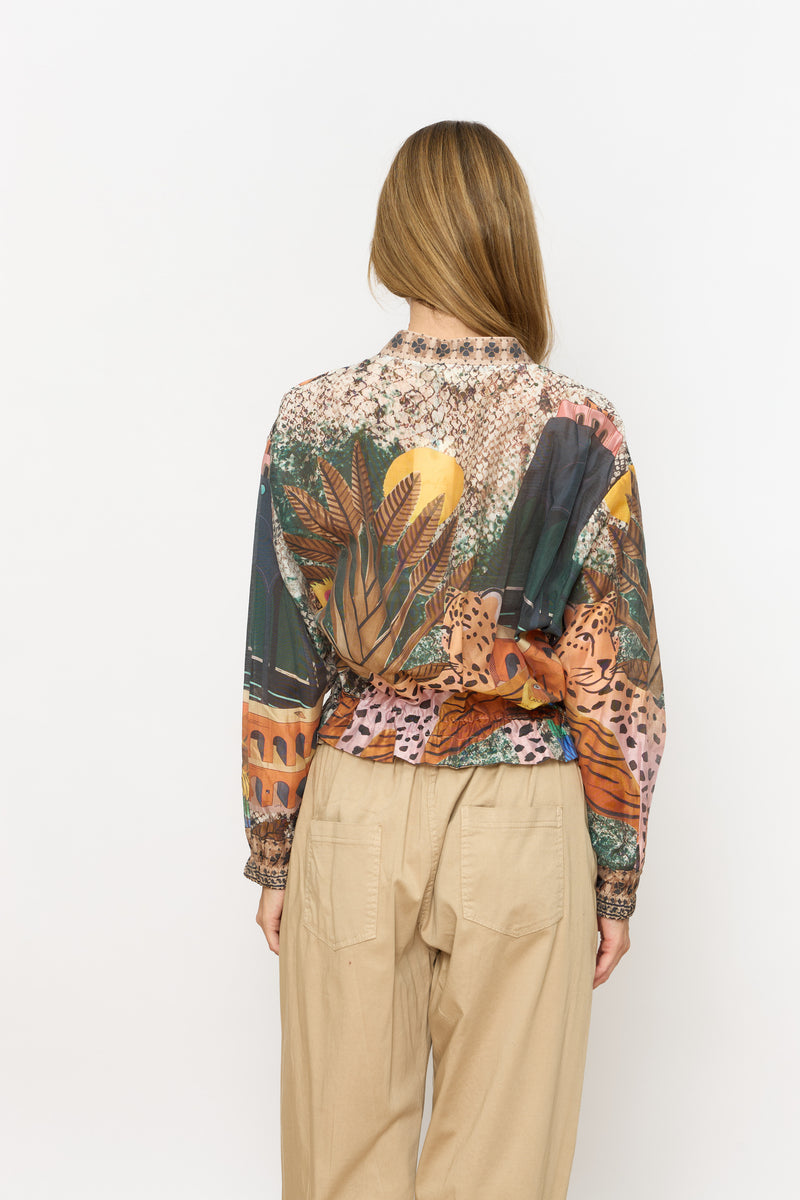 עליונית מודפסת רוכסן כיווץ