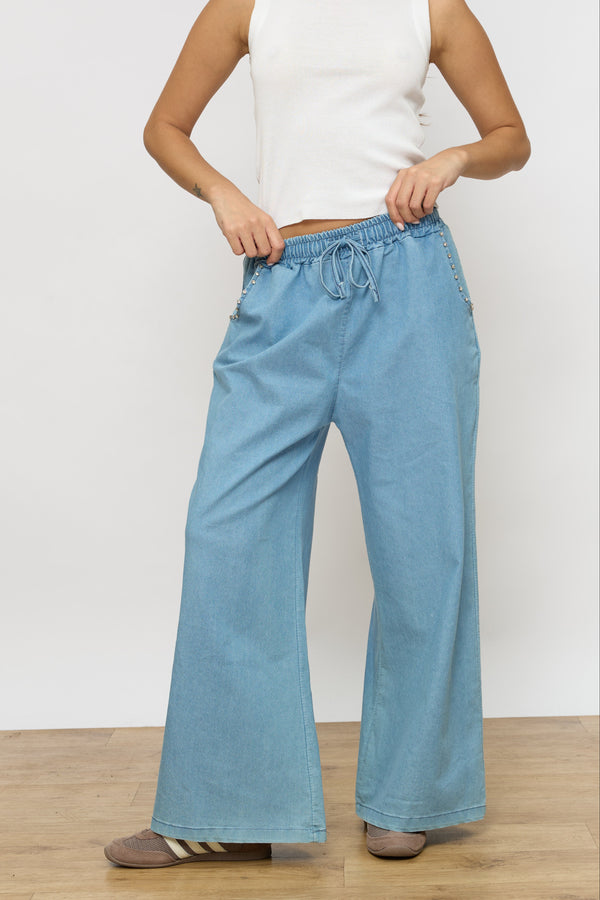 ג'ינס כיסים יהלומים