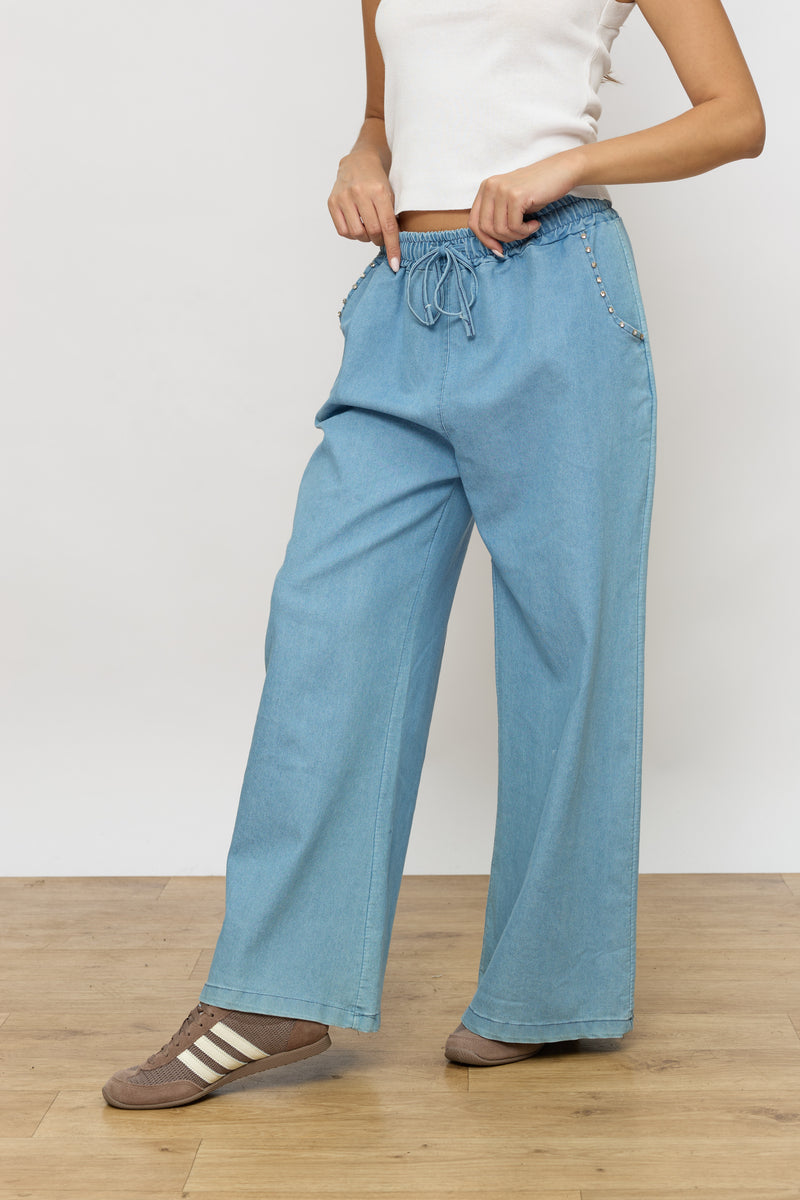 ג'ינס כיסים יהלומים