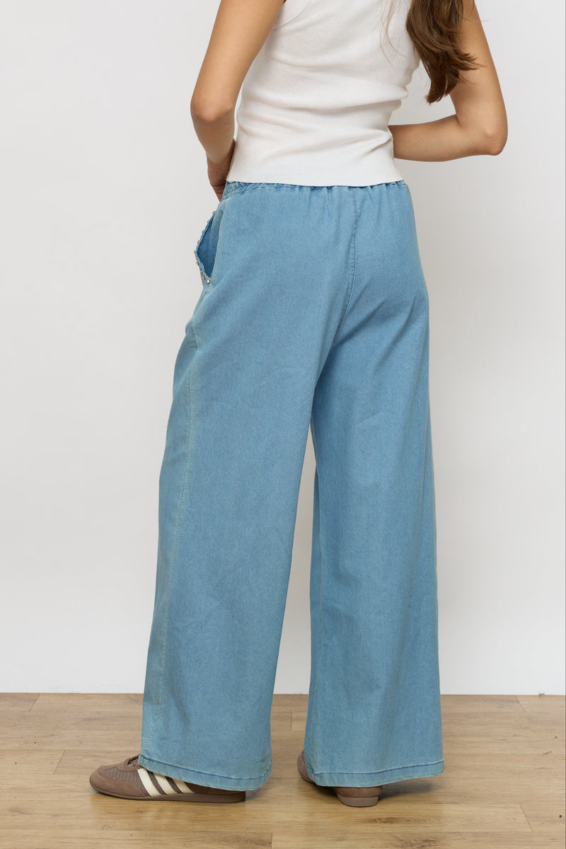 ג'ינס כיסים יהלומים