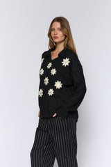 סריג צווארון פרח מראה