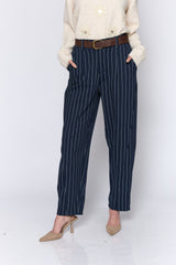 מכנס פסים דקים+חגורה