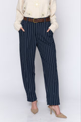 מכנס פסים דקים+חגורה