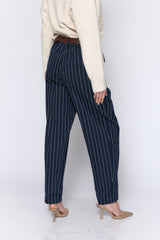 מכנס פסים דקים+חגורה