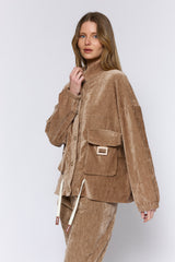 ג'קט קטיפה כיסים גדולים