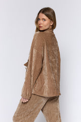 ג'קט קטיפה כיסים גדולים