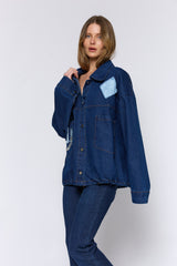 ג'קט ג'ינס פאצ'ים כיס גדול