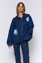 ג'קט ג'ינס פאצ'ים כיס גדול