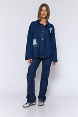 ג'קט ג'ינס פאצ'ים כיס גדול