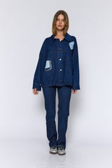 ג'קט ג'ינס פאצ'ים כיס גדול