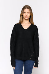 סריג כפתורים בצד