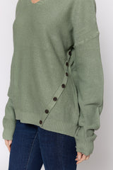 סריג כפתורים בצד