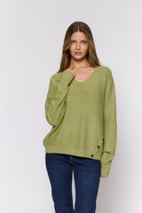 סריג כפתורים בצד