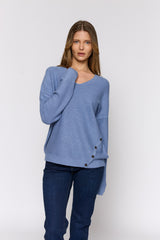 סריג כפתורים בצד