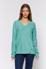 סריג כפתורים בצד