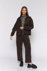 ג'קט קורדרוי קווילט כיסים