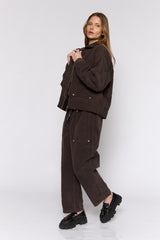 ג'קט קורדרוי קווילט כיסים