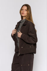 ג'קט קורדרוי קווילט כיסים