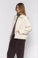 מעיל קווילט קצר+קורדרוי