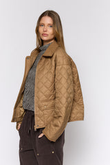 מעיל קווילט קצר+קורדרוי