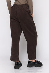 מכנס קורדרוי גומי כיס מרובע