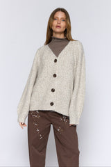 קרדיגן סריגה משולבת